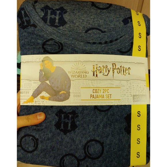 Harry Potter Women Cozy Pajama Sleepwear PJ's Set 2PC --Navy Blue - Picture 7 of 8